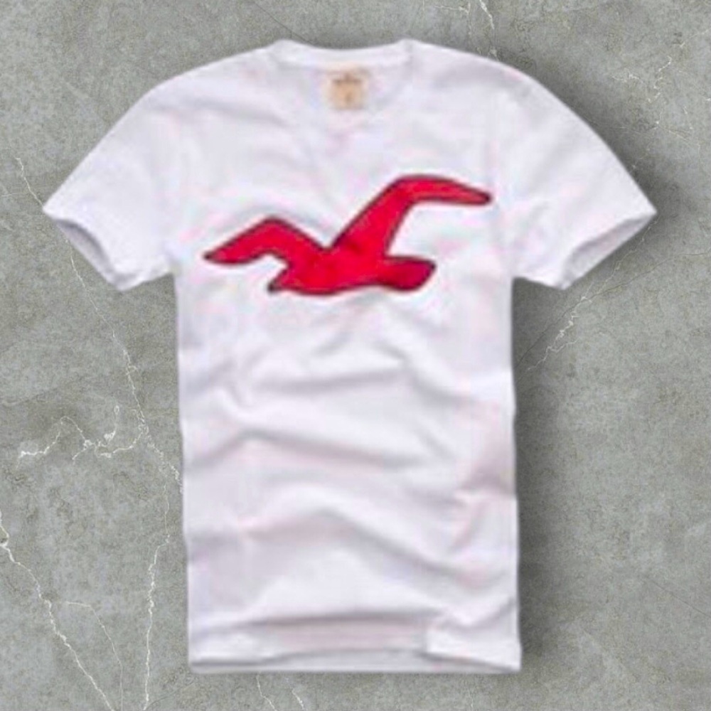 Hollister Limited Edition White T-Shirt Red Logo